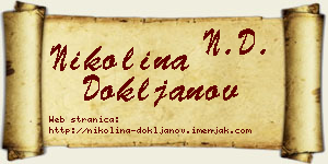 Nikolina Dokljanov vizit kartica